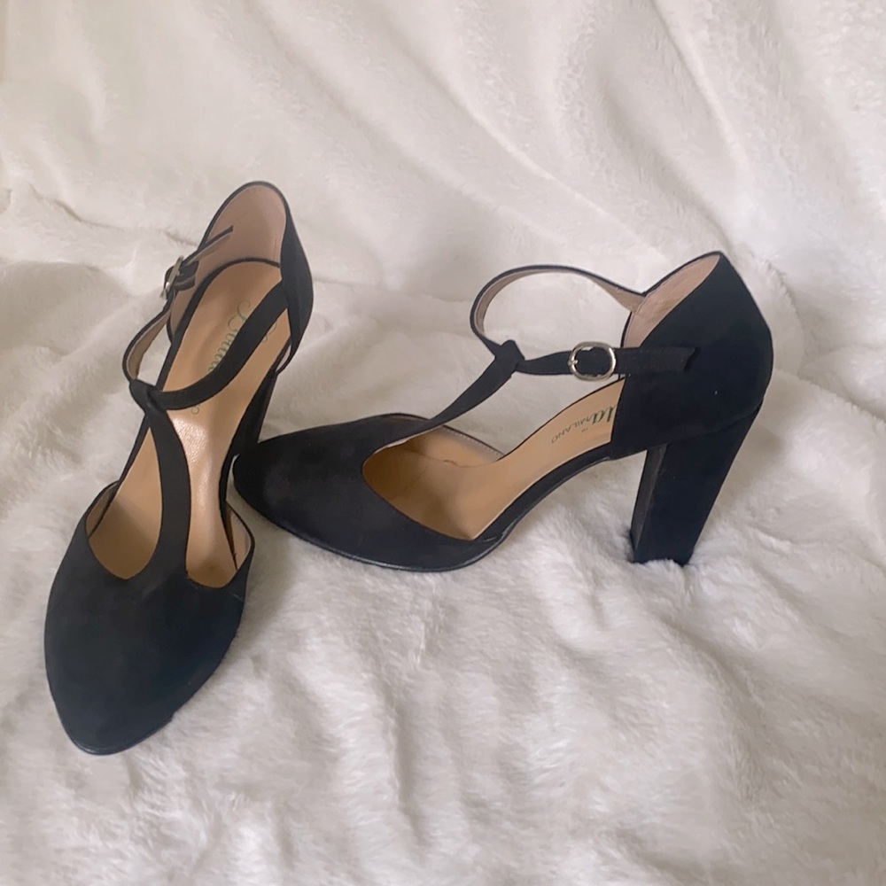 Lolita Milano Black Chunky Heels Sz 39